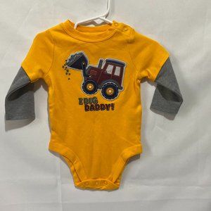 Garanimals ❤️ I Dig Daddy Baby Yellow Romper Size 6-9 Months(PRE-LOVED)